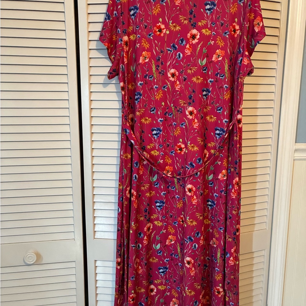 Women’s Magenta Floral Maxi Dress